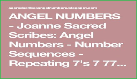 
Angel Numbers - Number Sequences - Repeating 7's  7 77 777 7777

